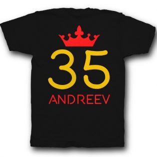 Именная футболка с рукописным шрифтом и короной #29